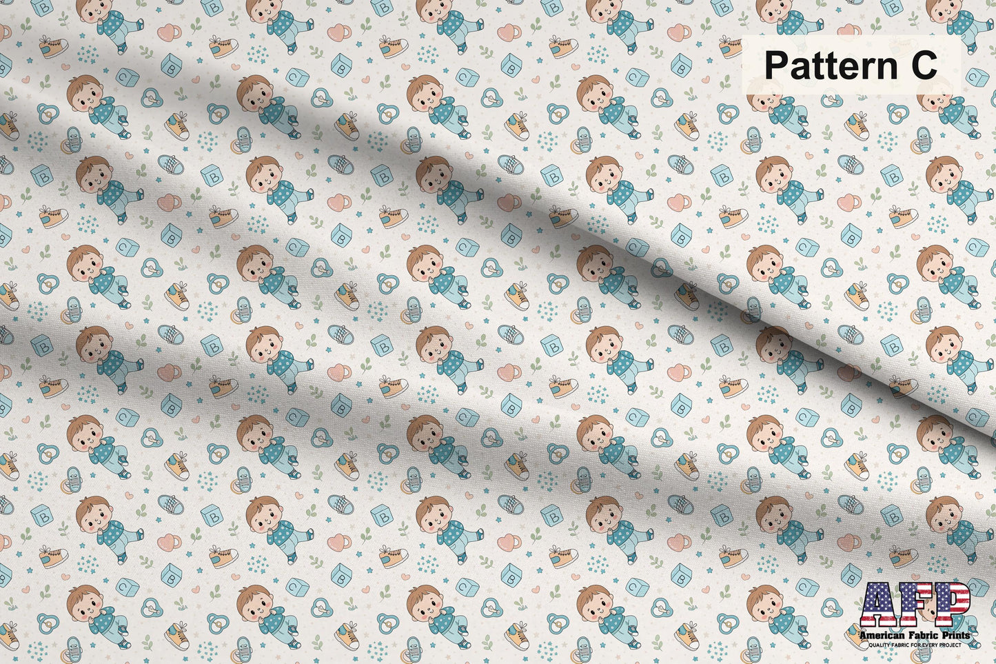 Baby Boy 1 Fabric Collection. Choose Your Patterns. Pattern C Shown. Shop now at American Fabric Prints.