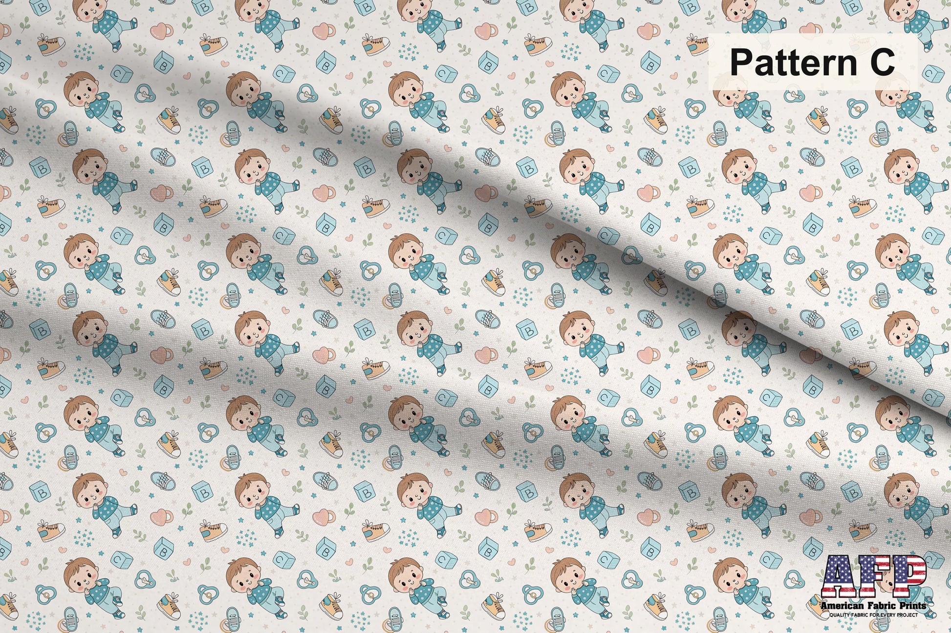 Baby Boy 1 Fabric Collection. Choose Your Patterns. Pattern C Shown. Shop now at American Fabric Prints.