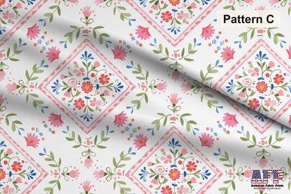 Scandinavian Folk Art Fabrics. Shop now at American Fabric Prints.