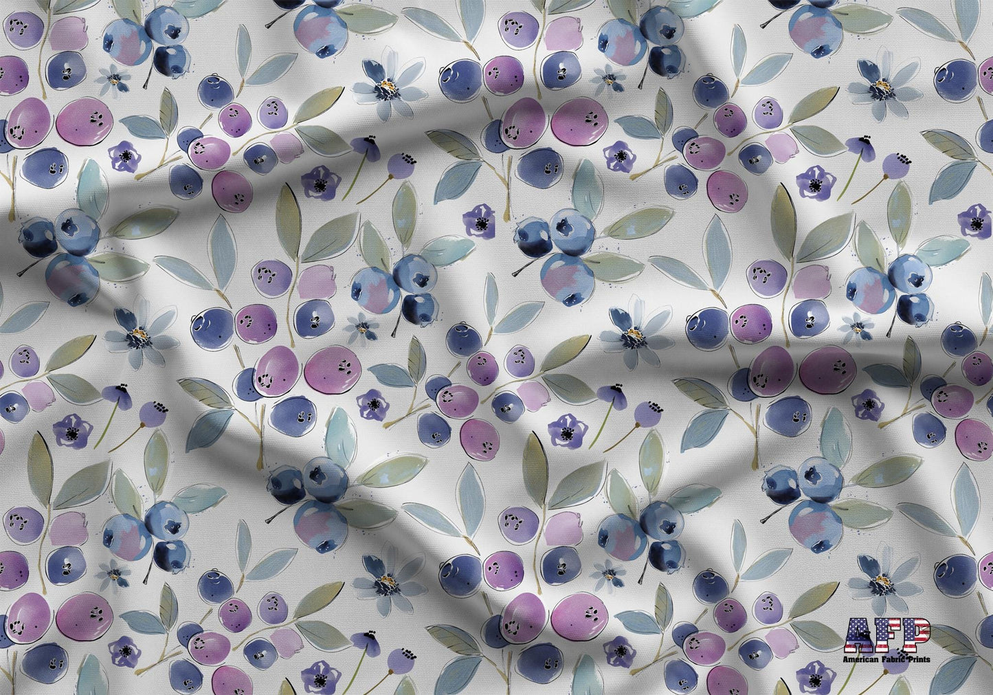 Purple Blueberry Fabric - Shop now at American Fabric Prints