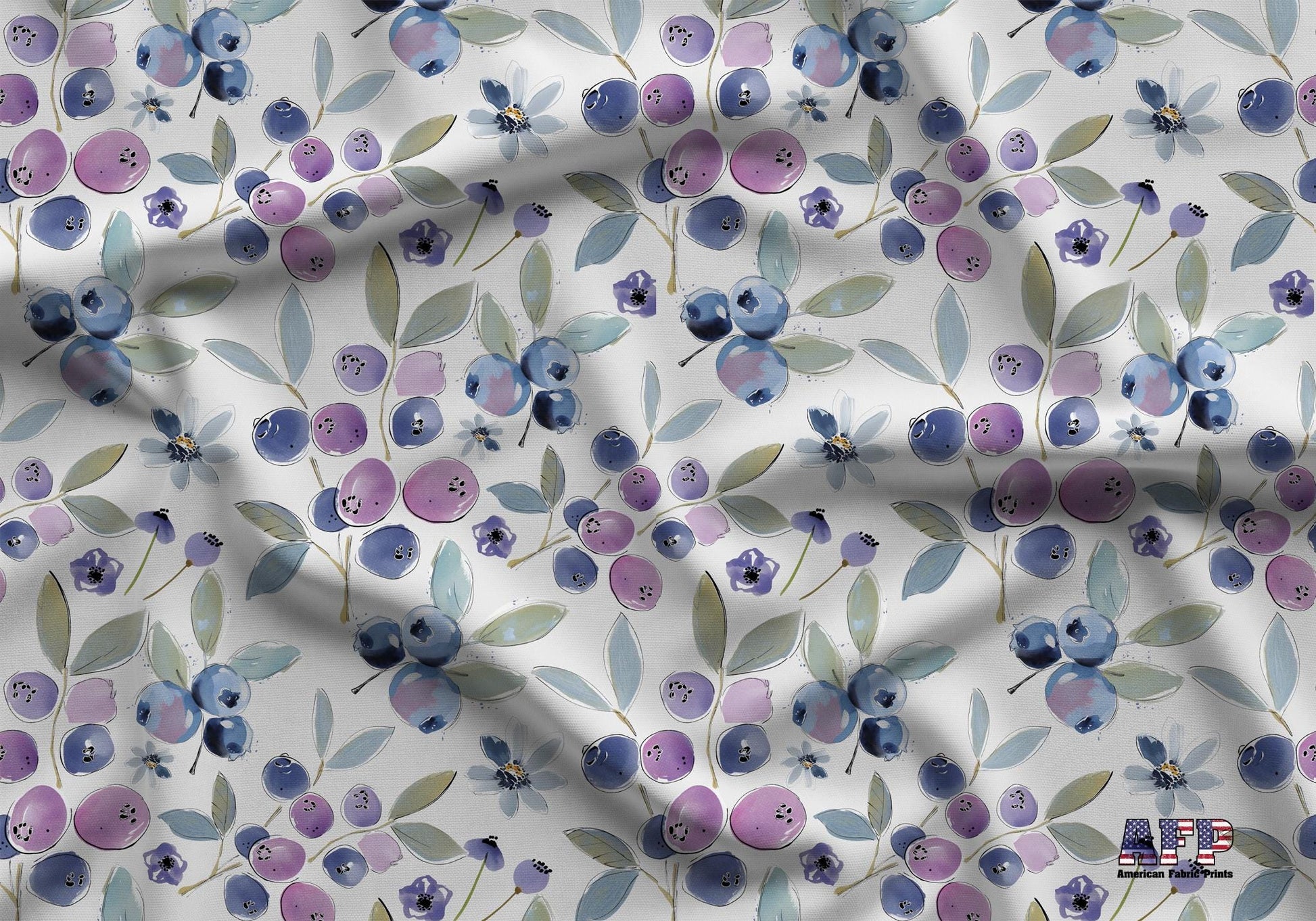 Purple Blueberry Fabric - Shop now at American Fabric Prints