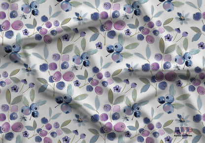 Purple Blueberry Fabric - Shop now at American Fabric Prints