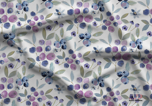 Purple Blueberry Fabric - Shop now at American Fabric Prints
