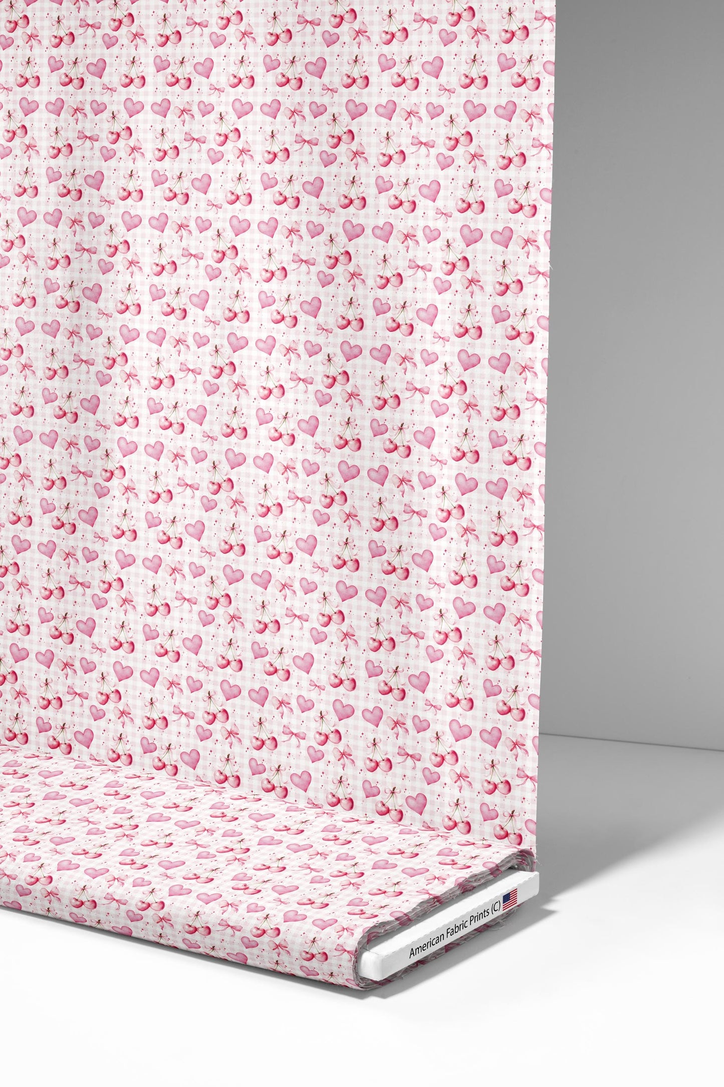 Pink Cherry Fabric - Shop now at American Fabric Prints