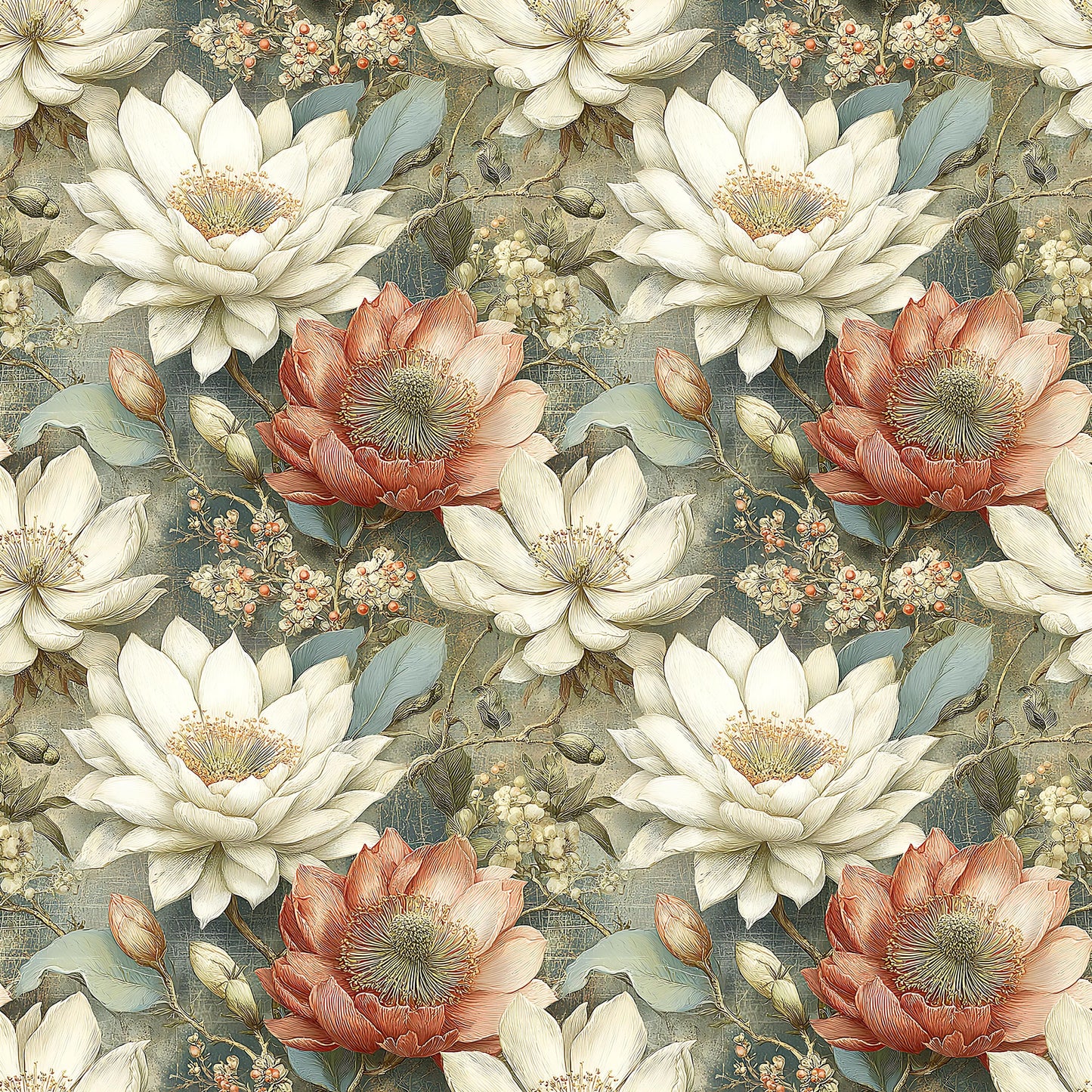 Heirloom Victorian Floral Fabric - Shop now at American Fabric Prints
