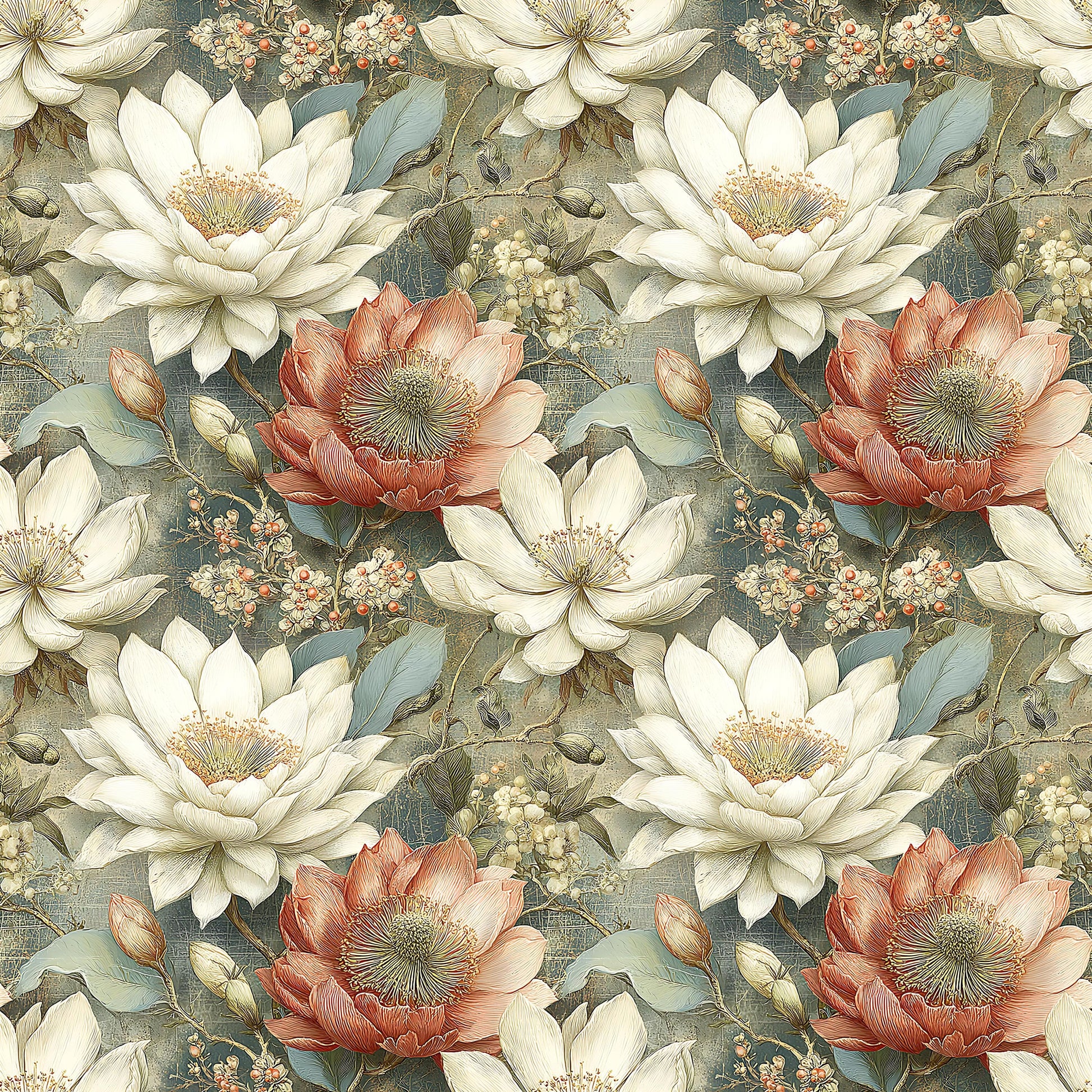 Heirloom Victorian Floral Fabric - Shop now at American Fabric Prints