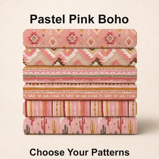 Pastel Pink Boho Fabric Bundle Set - Shop now at American Fabric Prints
