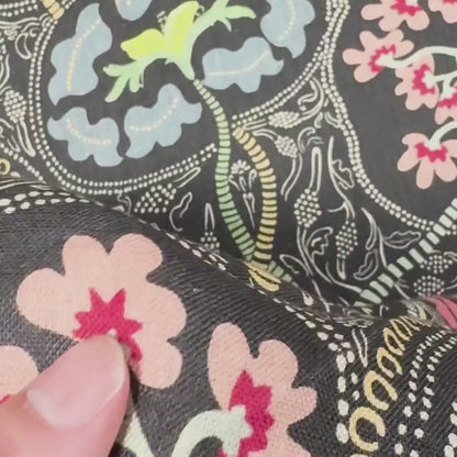 Designer Floral Paisley Fabric, Woven Fabric, Cotton, Premium Upholstery Fabric, Drapery Fabric, Abstract Floral Fabric, Vivid Floral Fabric