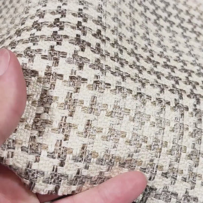 Kravet Design Houndstooth in Beige, Woven Fabric, Luxury Fabric, Premium Upholstery Fabric, Fabric for Upholstery, Crypton Performance